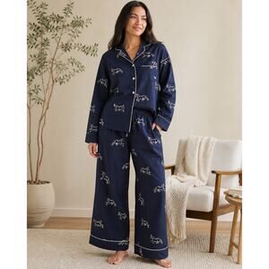 Printfresh Embroidered Unicorn Pajama Set Sz 1X Cotton Luxe Novelty Sleepwear